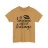 Unisex t-shirt from Twisted Angell with the sarcastic phrase “Be Savage, Not Average” printed on the front.