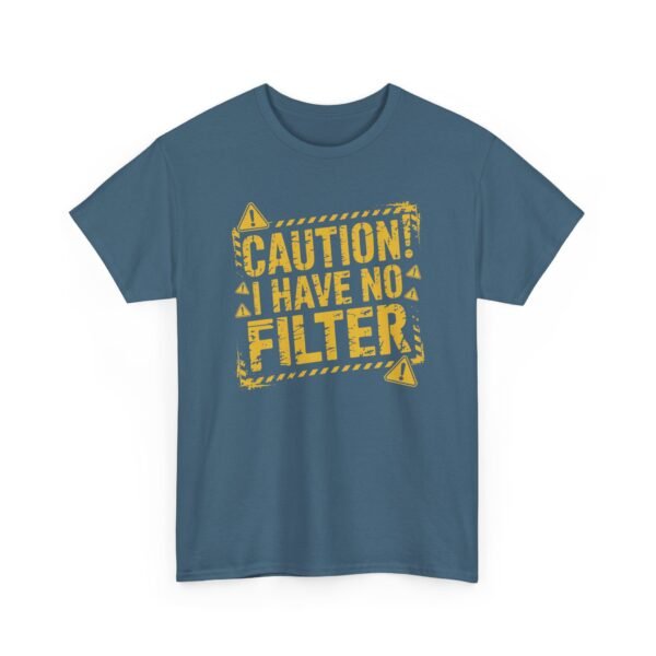 14006036025352371752_2048-1.jpeg Unisex t-shirt from Twisted Angell with the sarcastic phrase “Caution: I Have No Filter” printed on the front.