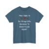 Unisex t-shirt from Twisted Angell with the sarcastic phrase “Most Likely To Re-Wrap Gifts Because "It Didn't Look Right” printed on the front.