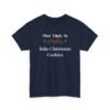 Unisex t-shirt from Twisted Angell with the sarcastic phrase “Most Likely To Bake Christmas Cookies” printed on the front.