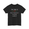 Unisex t-shirt from Twisted Angell with the sarcastic phrase “Most Likely To Steal Someone's Stocking Stuffers” printed on the front.
