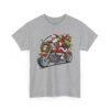Unisex t-shirt from Twisted Angell with the sarcastic phrase “Santa on a Motorcycle” printed on the front.