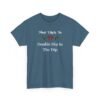 Unisex t-shirt from Twisted Angell with the sarcastic phrase “Most Likely To Double Dip In The Dip” printed on the front.