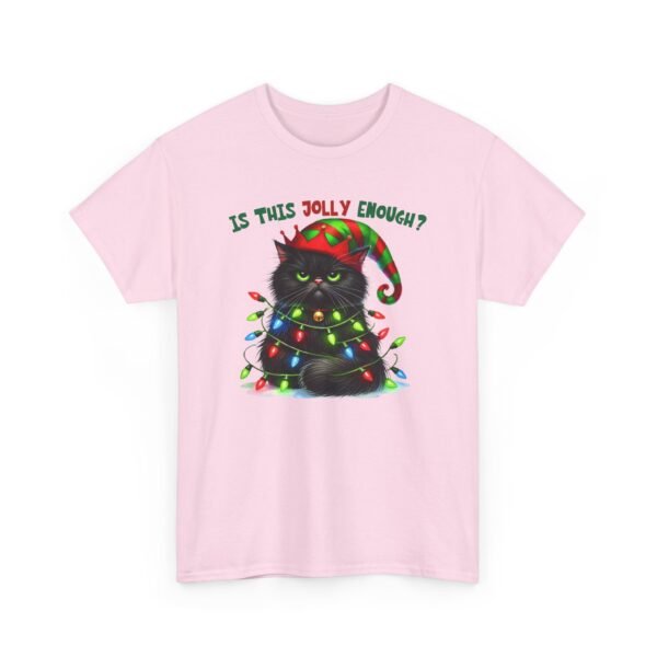 Unisex t-shirt from Twisted Angell with the sarcastic phrase “Is This Jolly Enough?” printed on the front.