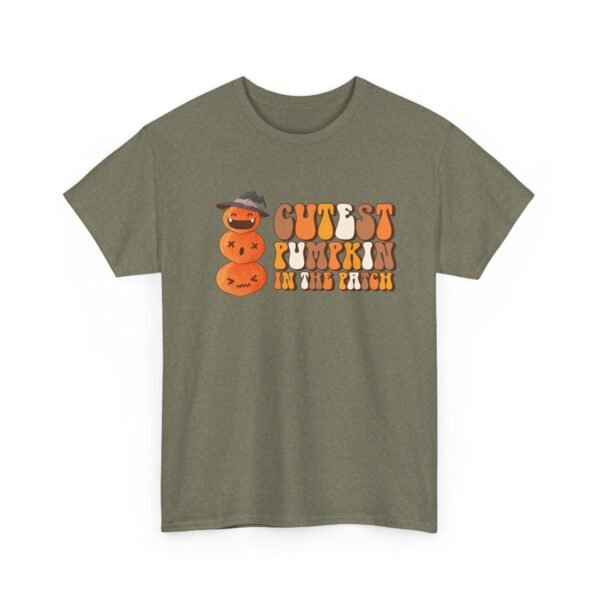 Unisex t-shirt from Twisted Angell with the sarcastic phrase “Cutest Pumpkin in the Patch” printed on the front.
