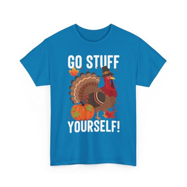 Unisex t-shirt from Twisted Angell with the sarcastic phrase “Go Stuff Yourself” printed on the front.