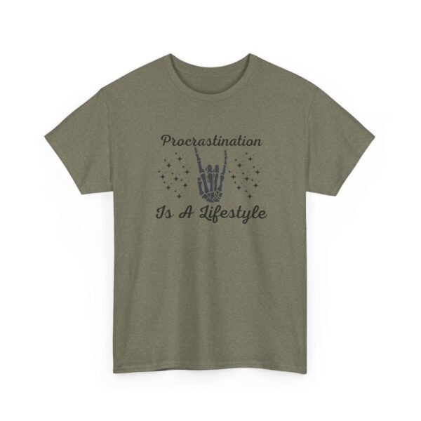 14256182343351499403_2048-1.jpeg Unisex t-shirt from Twisted Angell with the sarcastic phrase “Procrastination Is A Lifestyle” printed on the front.