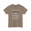 Unisex t-shirt from Twisted Angell with the sarcastic phrase “Most Likely To Still Be Cleaning Up Christmas In February” printed on the front.