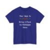 Unisex t-shirt from Twisted Angell with the sarcastic phrase “Most Likely To Bring A Flask To Midnight Mass” printed on the front.
