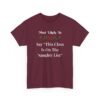 Unisex t-shirt from Twisted Angell with the sarcastic phrase “Most Likely to Say 'This Class Is On The Naughty List” printed on the front.
