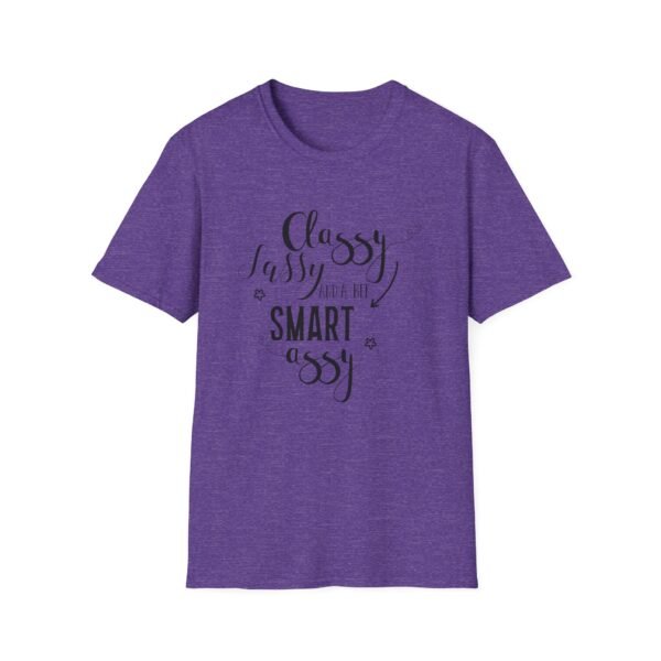 14478570334763999335_2048-1.jpeg Unisex t-shirt from Twisted Angell with the sarcastic phrase “Classy Sassy and a Bit Smart Assy” printed on the front.