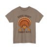 Unisex t-shirt from Twisted Angell with the sarcastic phrase “Guess What? Turkey Butt!” printed on the front.