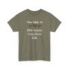 14529257323316797283_2048.jpeg Unisex t-shirt from Twisted Angell with the sarcastic phrase “Most Likely To Hide Snacks From Their Kids” printed on the front.