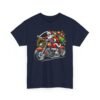 Unisex t-shirt from Twisted Angell with the sarcastic phrase “Santa on a Motorcycle” printed on the front.