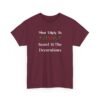 Unisex t-shirt from Twisted Angell with the sarcastic phrase “Most Likely To Scowl At The Decorations” printed on the front.