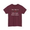 14706012591967633617_2048.jpeg Unisex t-shirt from Twisted Angell with the sarcastic phrase “Most Likely To Bribe Santa With Cookies” printed on the front.