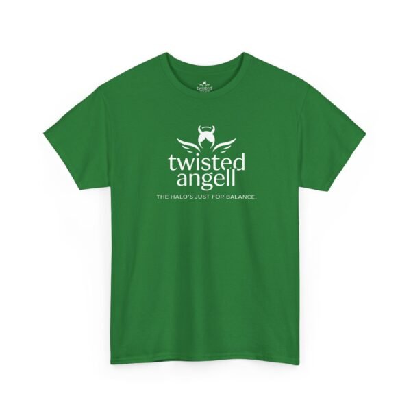 Unisex t-shirt from Twisted Angell with the sarcastic phrase “Twisted Angell - White” printed on the front.
