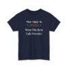 Unisex t-shirt from Twisted Angell with the sarcastic phrase “Most Likely To Wear The Best Ugly Sweater” printed on the front.