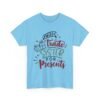 Unisex t-shirt from Twisted Angell with the sarcastic phrase “Will Trade Sister for Presents” printed on the front.