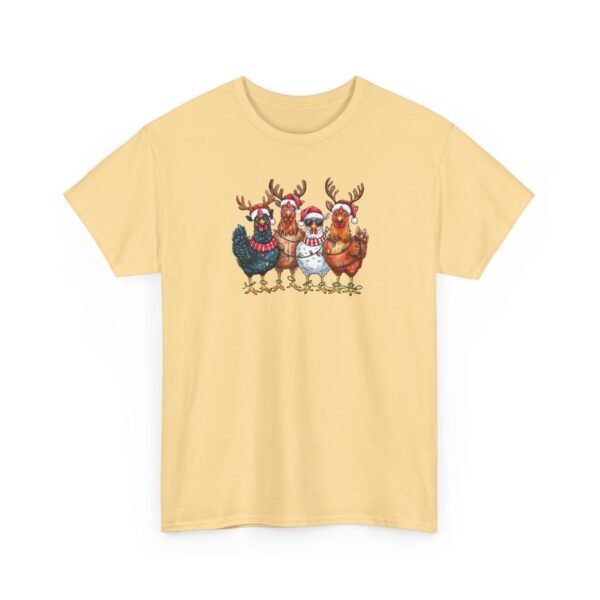 Unisex t-shirt from Twisted Angell with the sarcastic phrase “Holiday Chickens” printed on the front.