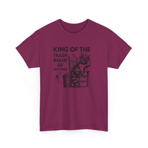 Unisex t-shirt from Twisted Angell with the sarcastic phrase “King Of The Trash, Ruler Of Nothing” printed on the front.