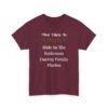 Unisex t-shirt from Twisted Angell with the sarcastic phrase “Most Likely To Hide In The Bathroom During Family Photos” printed on the front.