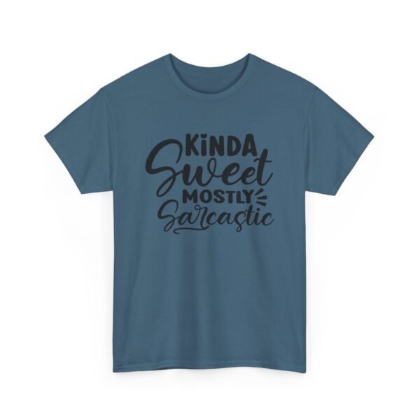 14914594688745329871_2048-1.jpeg Unisex t-shirt from Twisted Angell with the sarcastic phrase “Kinda Sweet Mostly Sarcastic” printed on the front.