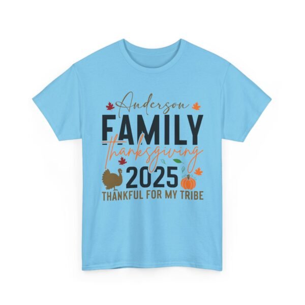 14974487077288434337_2048-1.jpeg Sarcastic apparel design from Twisted Angell with the phrase “Personalized Family Thanksgiving Thankful For My Tribe Tee 2025” printed on the front.