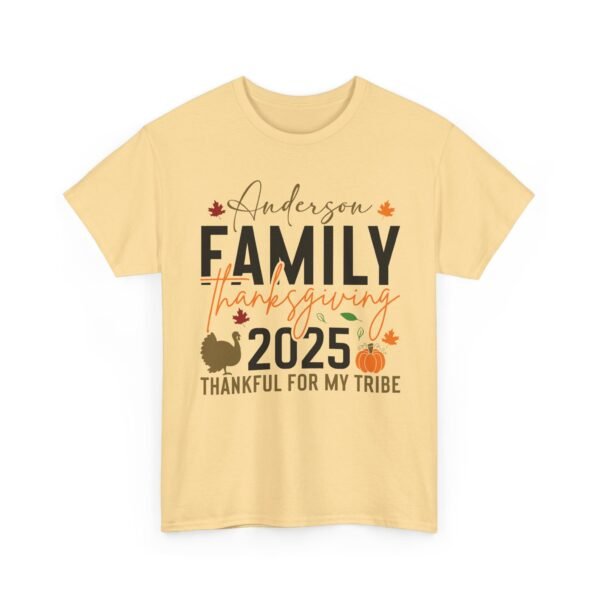 14983394384629670424_2048-1.jpeg Sarcastic apparel design from Twisted Angell with the phrase “Personalized Family Thanksgiving Thankful For My Tribe Tee 2025” printed on the front.