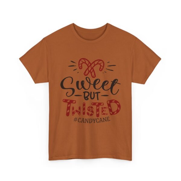 Unisex t-shirt from Twisted Angell with the sarcastic phrase “Sweet But Twisted” printed on the front.