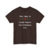Unisex t-shirt from Twisted Angell with the sarcastic phrase “Most Likely To Grade Papers On Christmas Eve” printed on the front.