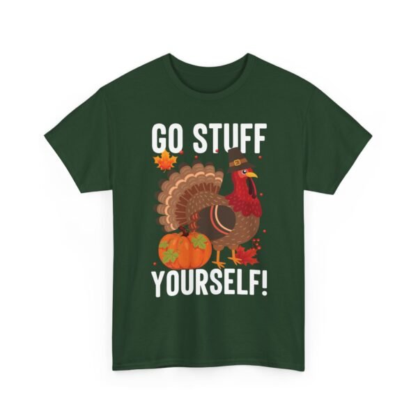 Unisex t-shirt from Twisted Angell with the sarcastic phrase “Go Stuff Yourself” printed on the front.