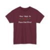 Unisex t-shirt from Twisted Angell with the sarcastic phrase “Most Likely To Pass Out First” printed on the front.
