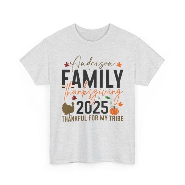 15175644706342625309_2048-1.jpeg Sarcastic apparel design from Twisted Angell with the phrase “Personalized Family Thanksgiving Thankful For My Tribe Tee 2025” printed on the front.