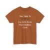 Unisex t-shirt from Twisted Angell with the sarcastic phrase “Most Likely to Use AI To Write Their Holiday Card” printed on the front.