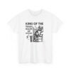 Unisex t-shirt from Twisted Angell with the sarcastic phrase “King Of The Trash, Ruler Of Nothing” printed on the front.