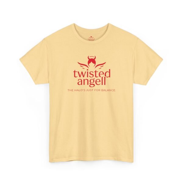 15301211028671297586_2048.jpeg Unisex t-shirt from Twisted Angell with the sarcastic phrase “Twisted Angell - Crimson” printed on the front.