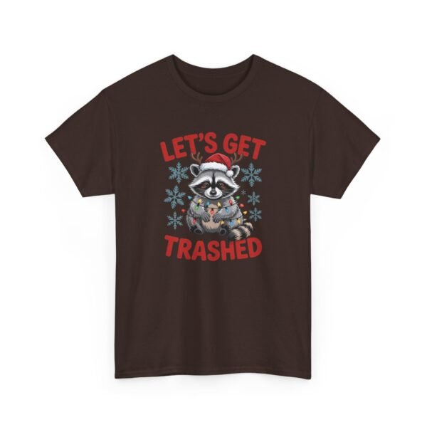 Unisex t-shirt from Twisted Angell with the sarcastic phrase “Let's Get Trashed” printed on the front.