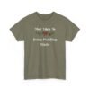 Unisex t-shirt from Twisted Angell with the sarcastic phrase “Most Likely To Bring Pudding Shots” printed on the front.