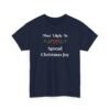 Unisex t-shirt from Twisted Angell with the sarcastic phrase “Most Likely To Spread Christmas Joy” printed on the front.