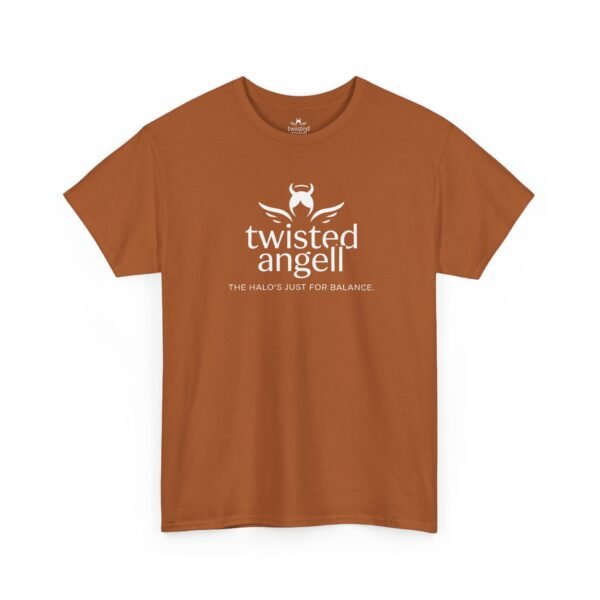 Unisex t-shirt from Twisted Angell with the sarcastic phrase “Twisted Angell - White” printed on the front.