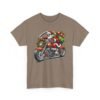 Unisex t-shirt from Twisted Angell with the sarcastic phrase “Santa on a Motorcycle” printed on the front.
