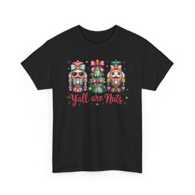 Unisex t-shirt from Twisted Angell with the sarcastic phrase “Y'all are Nuts” printed on the front.