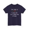 1549464991030181587_2048.jpeg Unisex t-shirt from Twisted Angell with the sarcastic phrase “Most Likely To Unplug The Tree Lights Out Of Spite” printed on the front.