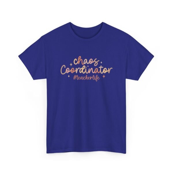 15515281668027878151_2048.jpeg Unisex t-shirt from Twisted Angell with the sarcastic phrase “Chaos Coordinator #teacherlife” printed on the front.