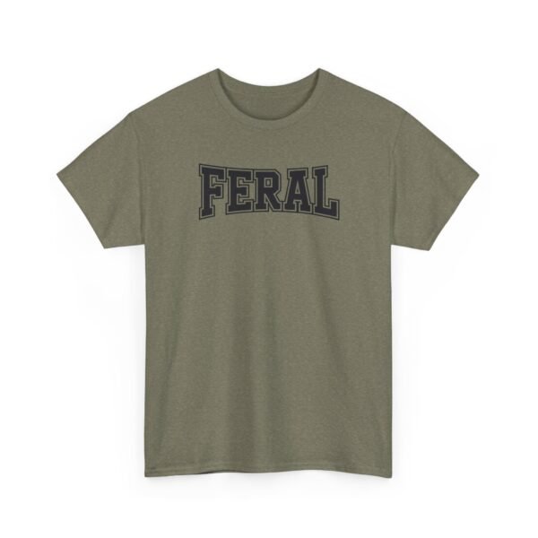 15642369737736640589_2048-1.jpeg Unisex t-shirt from Twisted Angell with the sarcastic phrase “Feral” printed on the front.