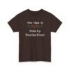 15779228171873360967_2048.jpeg Unisex t-shirt from Twisted Angell with the sarcastic phrase “Most Likely to Wake Up Wearing Tinsel” printed on the front.