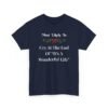 Unisex t-shirt from Twisted Angell with the sarcastic phrase “Most Likely To Cry At The End Of "It's A Wonderful Life” printed on the front.