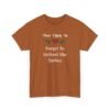 Unisex t-shirt from Twisted Angell with the sarcastic phrase “Most Likely To Forget To Defrost The Turkey” printed on the front.