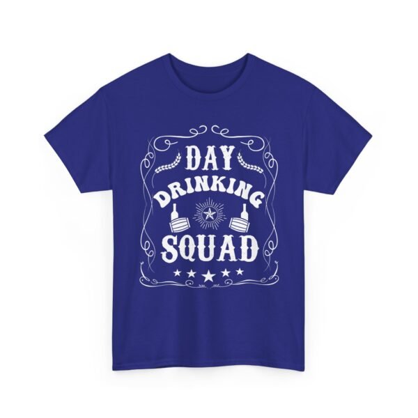 15955044908361336453_2048.jpeg Unisex t-shirt from Twisted Angell with the sarcastic phrase “Day Drinking Squad” printed on the front.